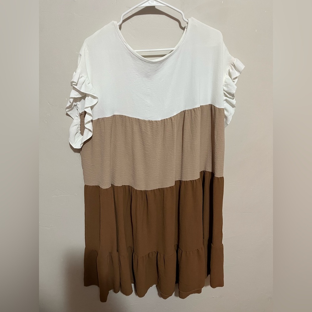 SHEIN color block Dress 1X
